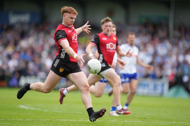 Danny Magill in action for Down. Photograph: James Lawlor/Inpho