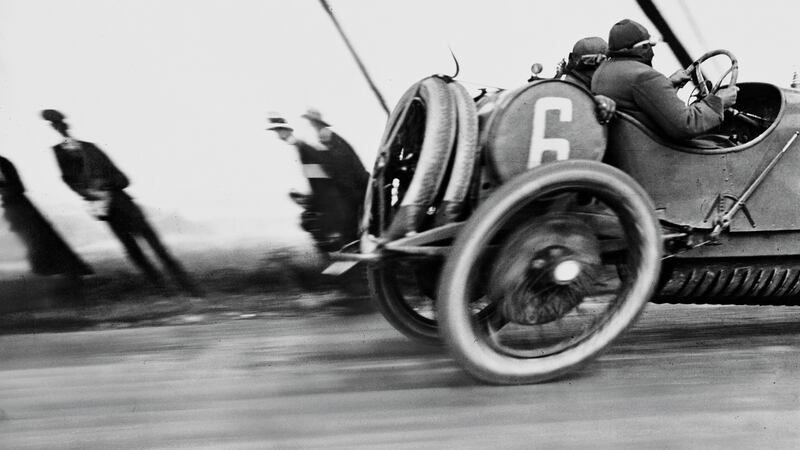 ‘The French Grand Prix, Circuit de Dieppe, Normandy, 1912’, as captioned by Lartigue. Photograph: Jacques Henri Lartigue © 2020 Ministère de la Culture – France/AAJ HL