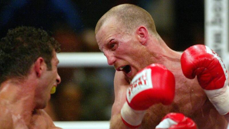 Magee in action against Oktay Urkal in Germany in 2003. Photo: Alexander Hassenstein/Bongarts/Getty Images