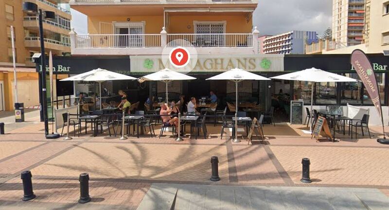 Google Maps view of Monaghans Irish Bar in the Costa del Sol