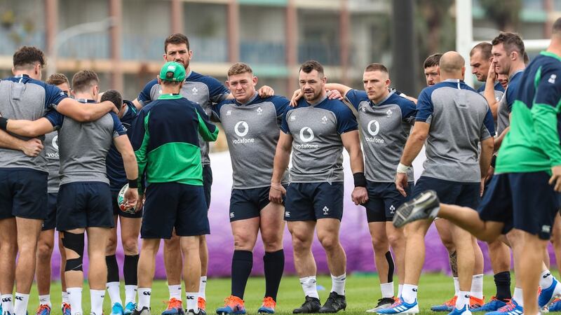 Rugby World Cup 2019 Ireland Rugby Training Arcs Urayasu Park Chiba Tokyo 17/10/2019Ireland listen to head coach Joe Schmidt during the trainingMandatory Credit ©INPHO/Billy Stickland