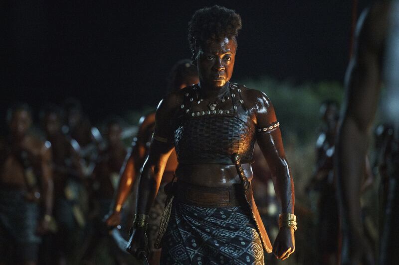 Viola Davis as Nanisca in The Woman King. Photograph: PA