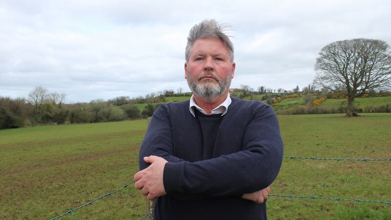 IRA veterans Brexit feature - pix Gerry McGeough Former Provisional IRA volunteer Gerry McGeough, who served time in prison for the attempted murder of a UDR man in 1981, on his farm near Dungannon, Co Tyrone. He is now president of the Ancient Order of Hibernians in Co Tyrone. Photographs: Simon Carswell. Taken: April 5th, 2017. Simon Carswell