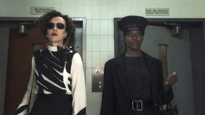 Maria Schrader and Florence Kasumba in Deutschland 86