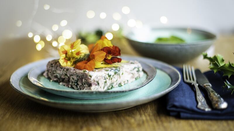 JP McMahon’s ham hock terrine with pickled cucumber. Photograph: Julia Dunin