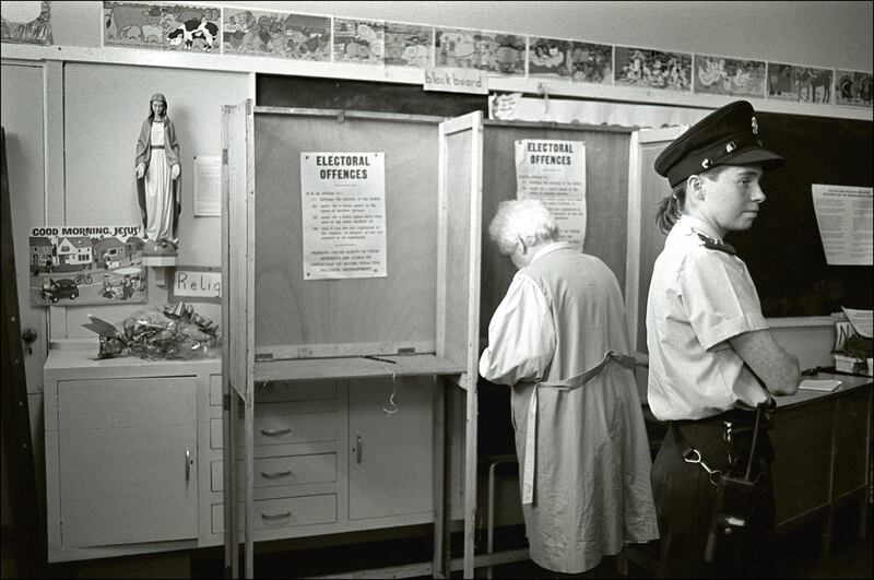 Voting in the Maastricht referendum. Photograph: Derek Speirs
