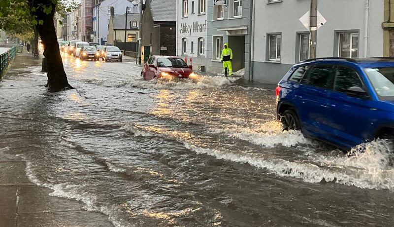 Flooding on the North Mall, Cork. Photograph: Cork City Council
