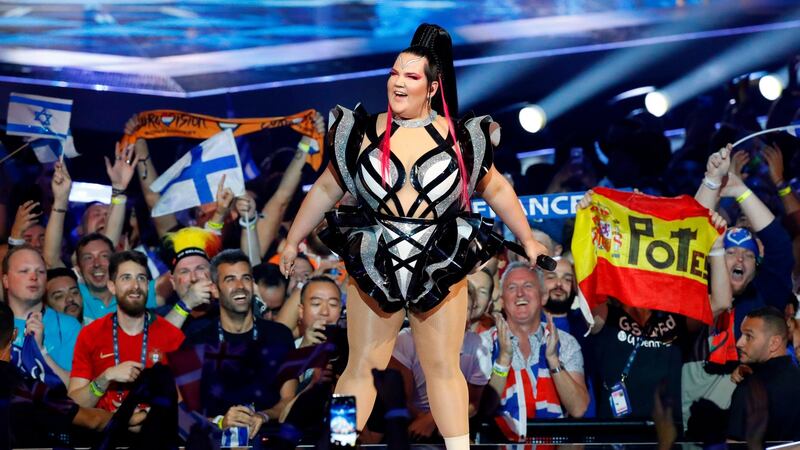 Israel's Netta Barzilai, the winner of last year's Eurovision contest, performs during the opening ceremony of the first semi-final of the 64th edition of the Eurovision Song Contest 2019 at Expo Tel Aviv on May 14, 2019, in the Israeli coastal city. (Photo by Jack GUEZ / AFP)JACK GUEZ/AFP/Getty Images