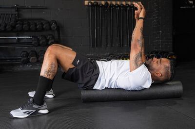 The mid-back roll. Photograph: Monica Dzik/The New York Times