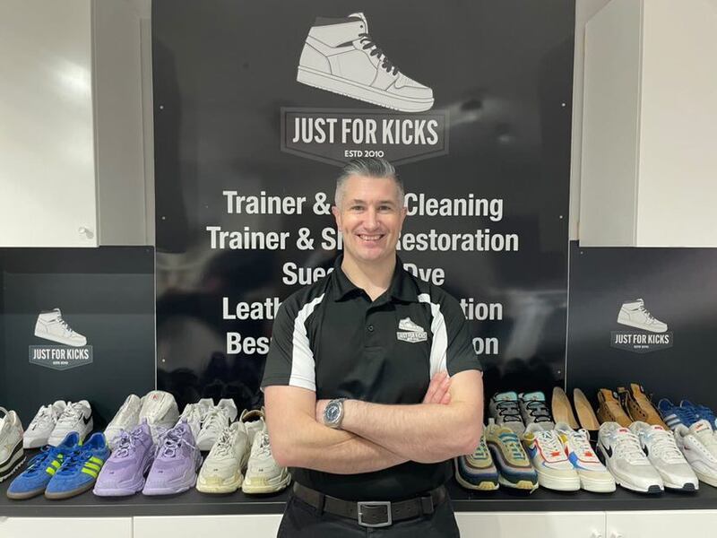 Carl Roche of Pembroke Cleaners in Dublin opened Just For Kicks, a trainer restoration service