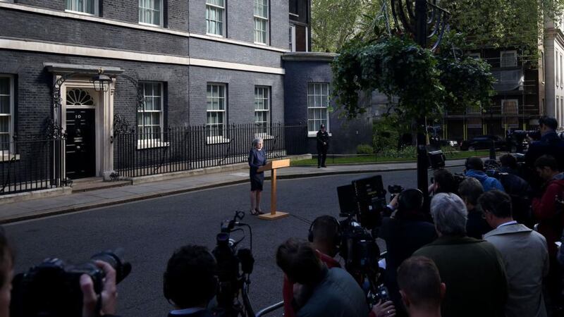 Downing Street: UK prime minister Theresa May calls for the election on Tuesday. Photograph: Philip Toscano/PA