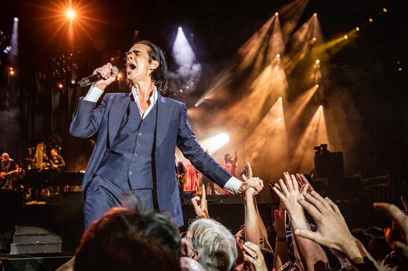 Nick Cave and the Bad Seeds live. Photograph: Megan Cullen