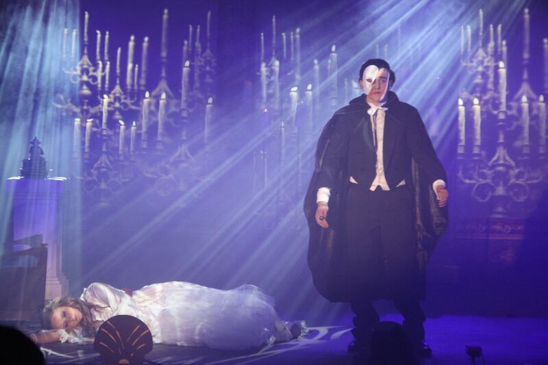 Paul Mescal in Maynooth Post Primary School's 2012 production of Phantom of the Opera alongside Jessica Hackett. Photograph: Maynooth Post Primary School.