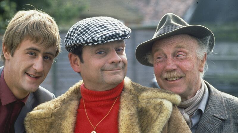 David Jason (centre) with Nicholas Lyndhurst and Lennard Pearce in Only Fools and Horses