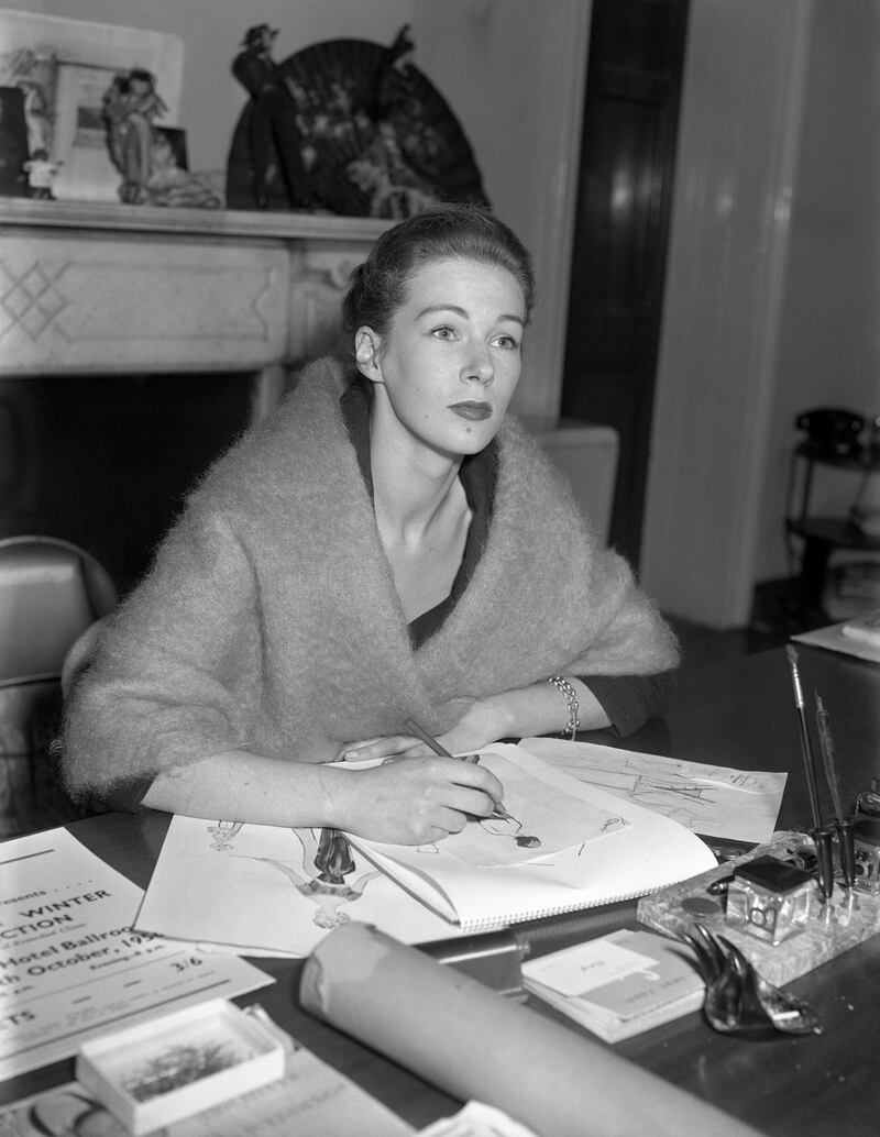 Clodagh at age 18 at her first fashion show in 1956