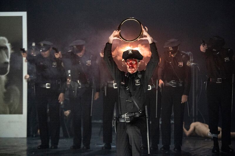 A scene from Romeo Castellucci's play Bros, which will be staged at the O'Reilly Theatre, Belvedere College, as part of the Dublin Theatre Festival. Photograph: Luca Del Pia