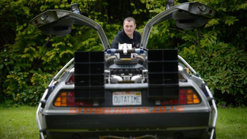 Tom Reddaway with his DeLorean at the Ulster Folk and Transport Museum. Photo Colm Lenaghan/Pacemaker