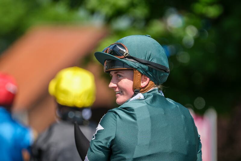 Hollie Doyle, the most successful female jockey in British racing history, at Newmarket earlier this month. Photograph: Alan Crowhurst/Getty