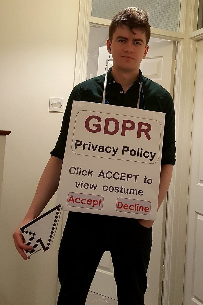 GDPR outfit - the scariest thing to come out of 2018 Photograph: Alan Smyth