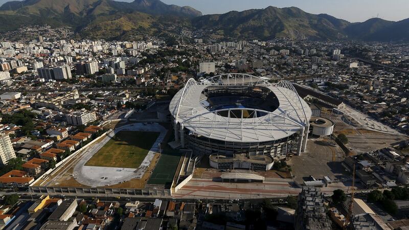 Olympic Stadium in Rio de Janeiro, Brazil. Photograph: Ricardo Moraes/Reuters