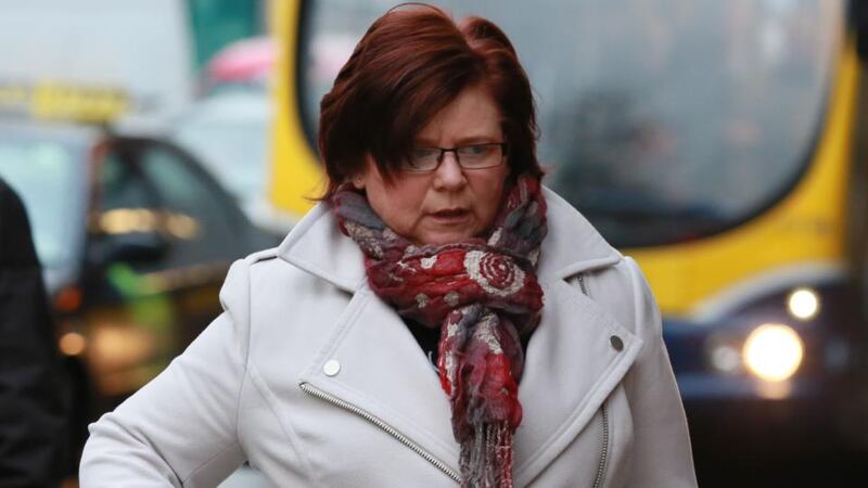 Marie Farrell arriving at the Four Courts in December 2014. Photograph: Collins