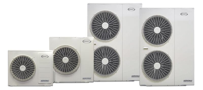Grant Aerona<sup>3</sup> R32 air to water air source heat pump range