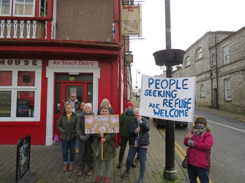 Members of the Lismore for All group pictured last Saturday. Rachel Wilson, Mark Beer, Brid Nowlan, Jane Jermyn, Camilla Hallinan, Vick Ind, Nora O'Connor and Joan Casey. Photograph: Jennifer O'Connell