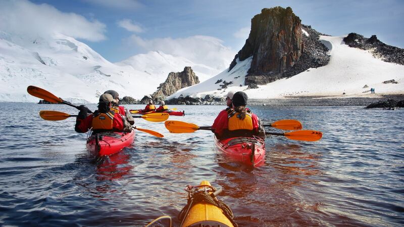 Kayaking at the South Pole