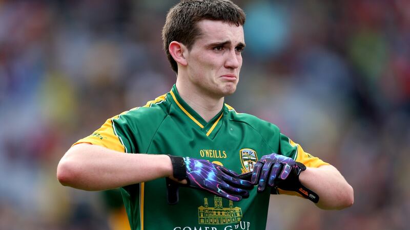 A dejected Cillian O’Sullivan at the final whistle in the GAA Football All-Ireland Minor Championship Final against Dublin in September 2012. Photograph: James Crombie/Inpho
