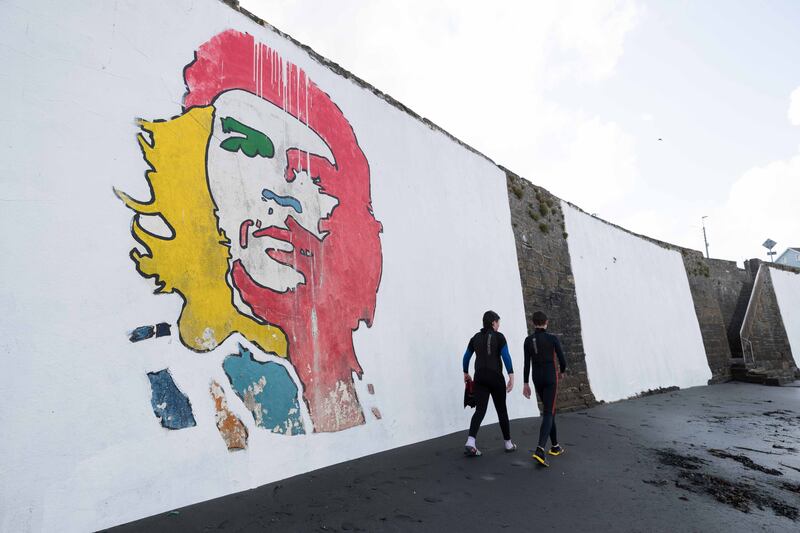 The mural of Che Guevara at Kilkee, Co Clare. Photograph: Eamon Ward