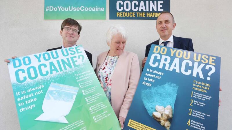 HSE’s Dr Eamon Keenan,  Minister of State Catherine Byrne and Tony Duffin of  Anna Liffey: If the HSE is genuinely interested in “harm reduction” when it comes to  cocaine, it could have pointed out the drug is unethical and immoral.