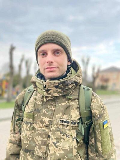 Levko, an architect from Lviv in western Ukraine, now serves in the army in eastern Donbas area. He took part in the Maidan revolution of 2013-2014. Photograph courtesy of Levko