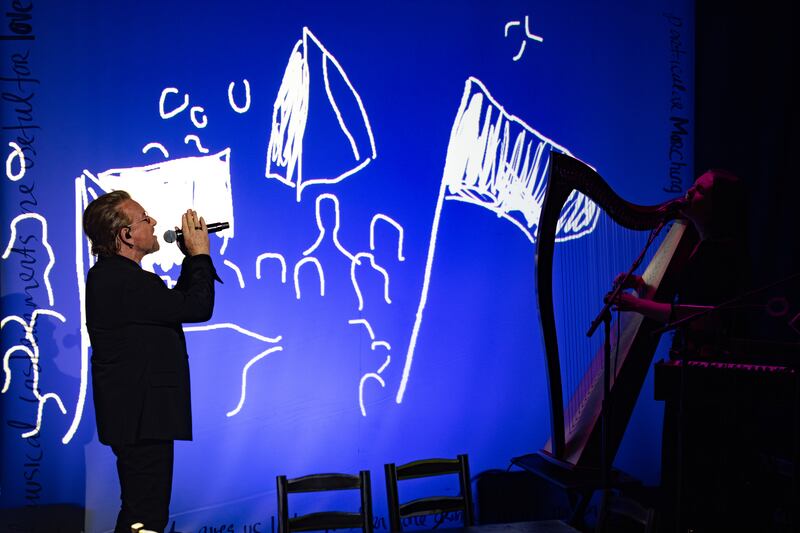 Bono performing in Dublin in 2022 to mark the release of Stories of Surrender. Photograph: Ross Andrew Stewart