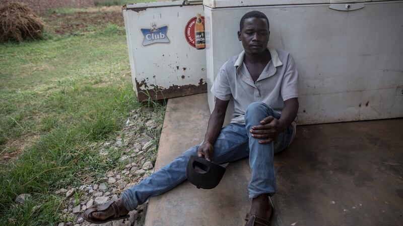 Opio Denis, who says he was beaten up by soldiers who stole money from him. Photograph: Sally Hayden
