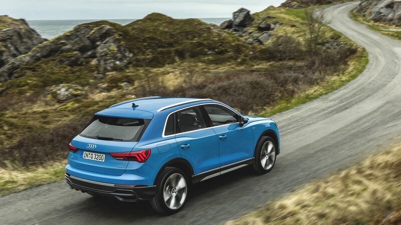 The Audi Q3 in Turbo blue