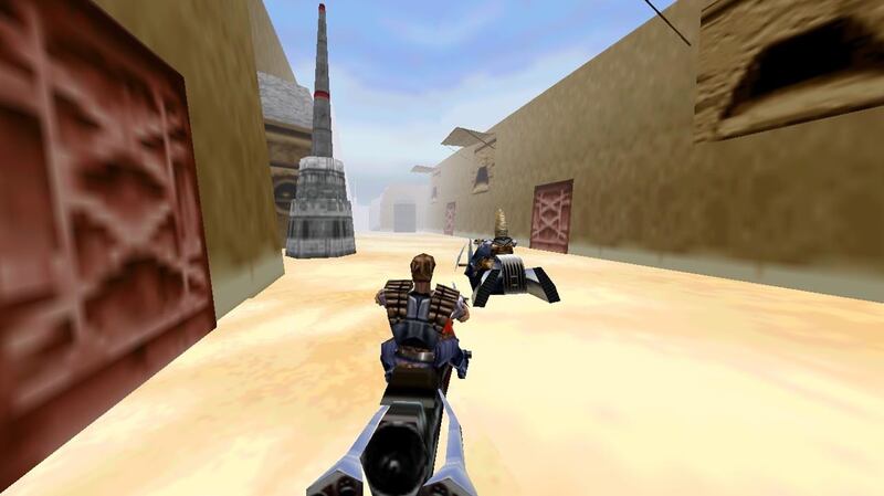 A scene from the Shadows of the Empire computer game