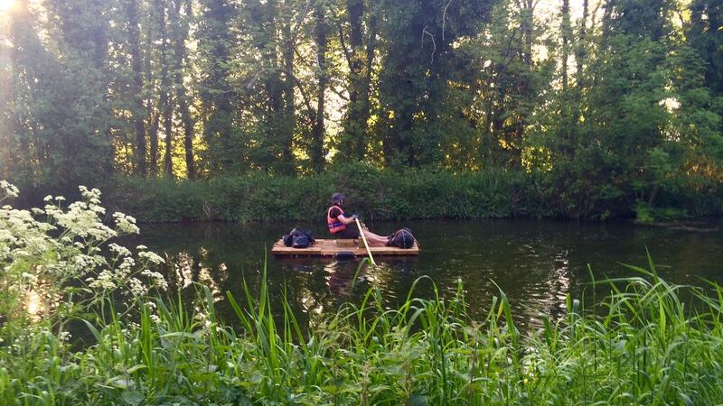 Artist’s pallets: Fergal McCarthy on the raft he has made from Grand Canal jetsam