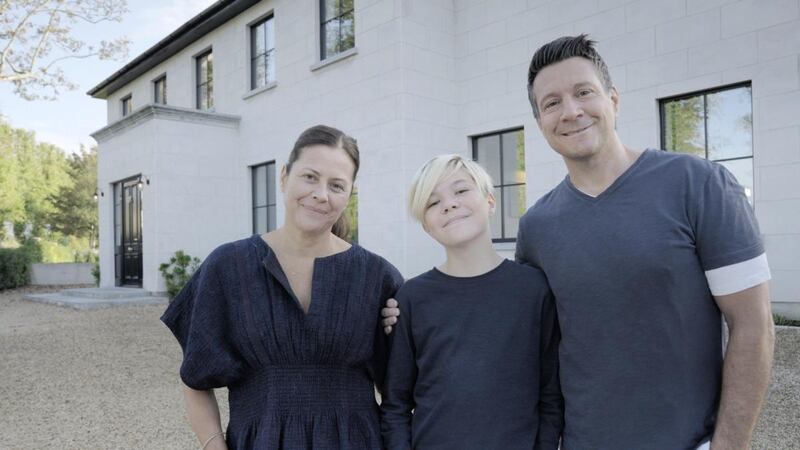 Imogen and Tony McManus with their son on Home of the Year