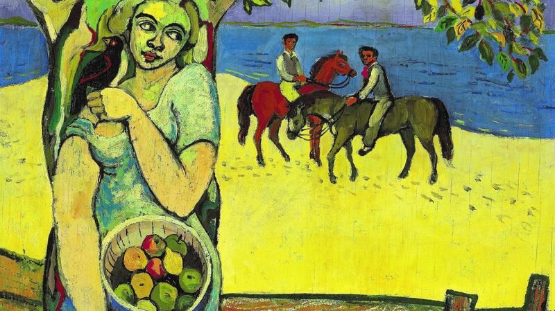 Girl hiding by Gerard Dillon