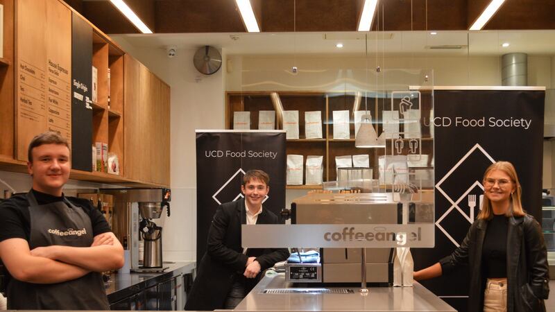 UCD Food Soc - back row Joseph Aherne and Robyn O’Keefe.