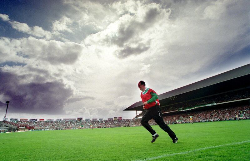 Offaly manager Eamonn Cregan during the All-Ireland Senior Hurling final against Limerick in 1994. Photograph: Tom Honan/Inpho
