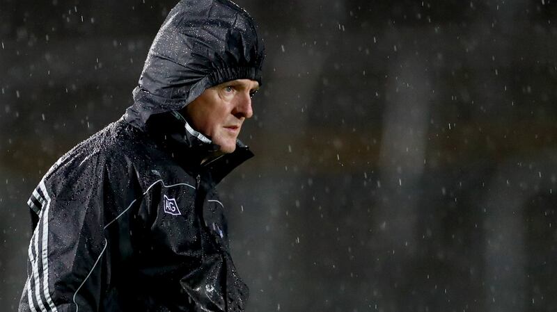 New Dublin manager Mattie Kenny on the sideline during the  Walsh Cup game against Carlow at  Netwatch Cullen Park. Photograph: James Crombie/Inpho