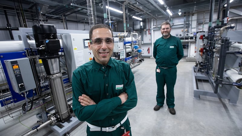 Managing director Antonio Prochilo, with utilities manager Ian Ryan, at Nestlé’s Wyeth Nutrition facility in Askeaton, Co Limerick. Photograph: Seán Curtin/True Media