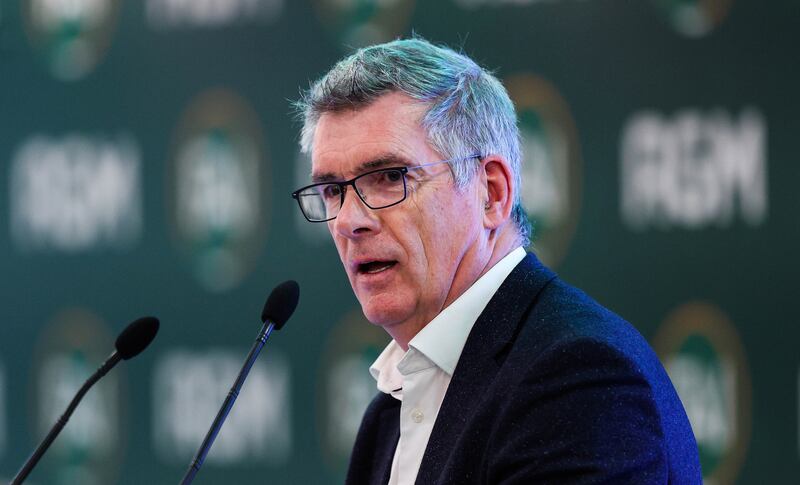 New FAI chairperson Tony Keohane told the AGM: 'I am a team player, I am collaborative. I think they are important qualities to bring the best out of the board. I promise I will be transparent.' Photograph: Ryan Byrne/Inpho 