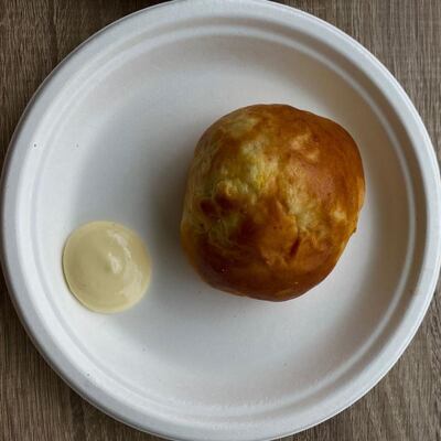 Taste of Dublin 2021: Dan Hannigan and Luke Murphy’s beef and Guinness doughnut served with Parmesan mayonnaise