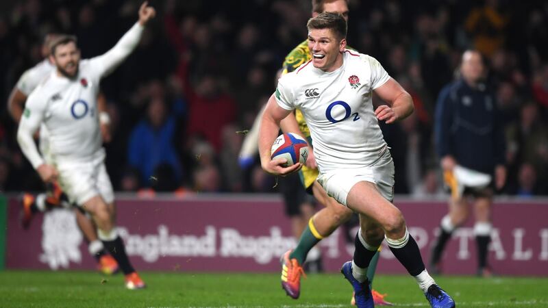 Owen Farrell: will captain England against Ireland at the Aviva Stadium.  Photograph:  Shaun Botterill/Getty Images