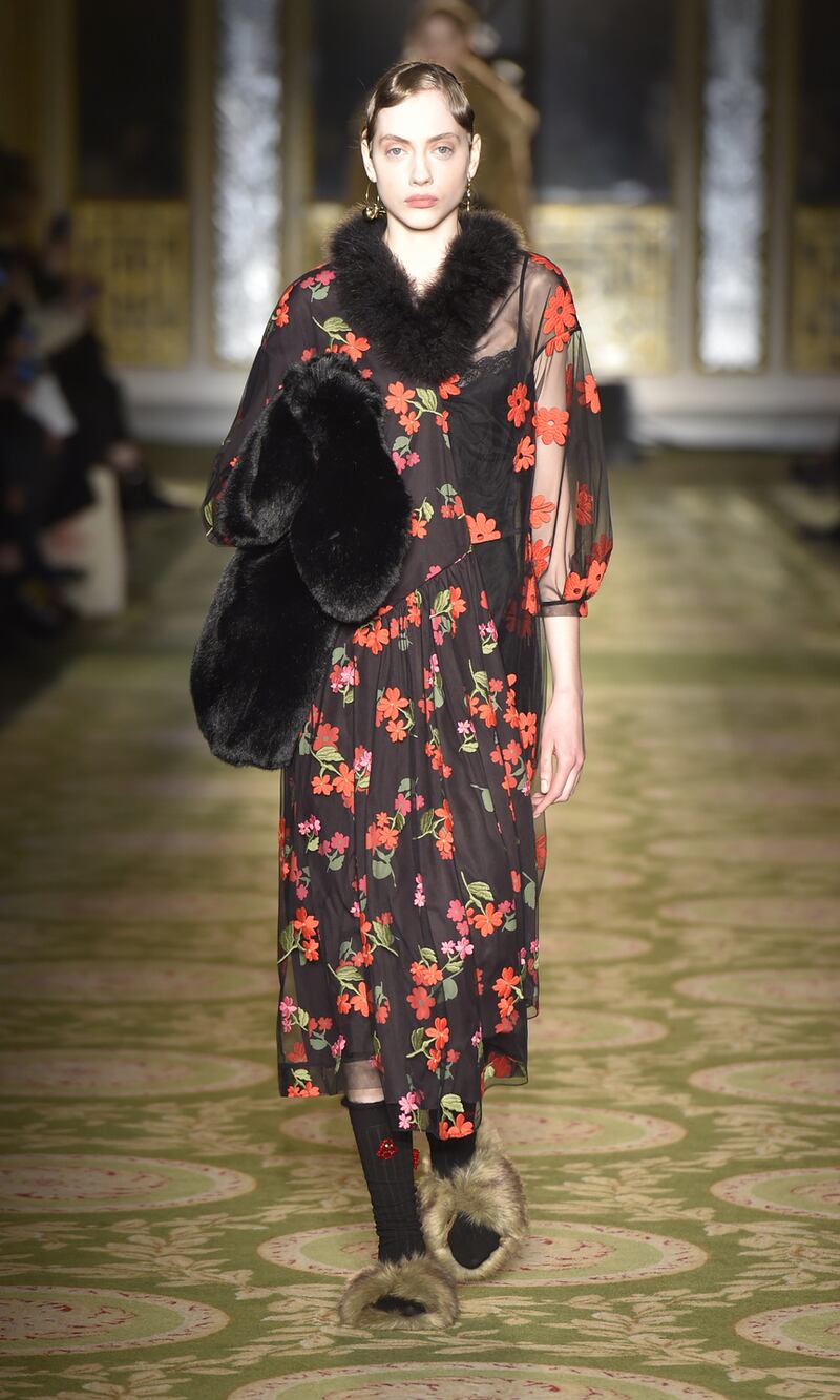 Dark florals from Simone Rocha’s autumn-winter 2017 collection