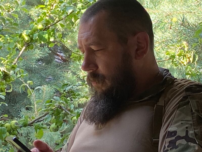 Oleksandr Sashko, deputy commander of the 67th mechanised brigade. Photograph: Lara Marlowe