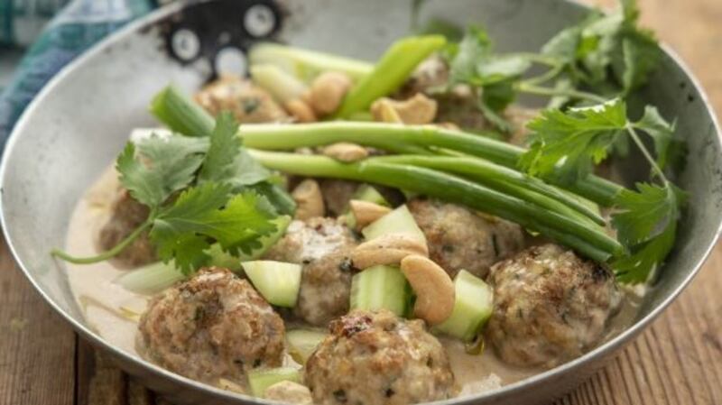 Thai pork meatballs. Photograph: Harry Weir Photography