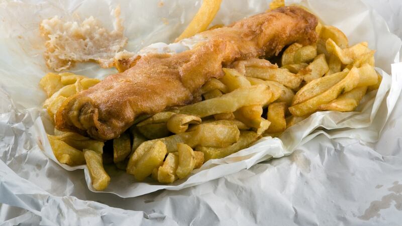 Bourdain sampled some traditional Dublin fish and chips at the Roma II cafe